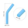 Uxcell Soft Reusable Silicone Straw Tips, Silicone Straw Elbow Tips with Metal Straw Covers for 6mm Outer Diameter Stainless Steel Straws, Sky Blue, 8