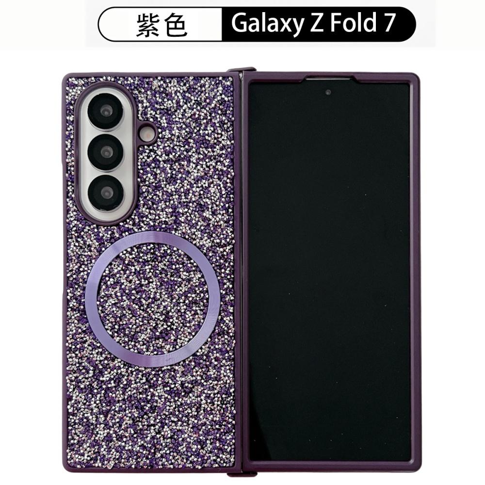 For Samsung Z Fold 7 Dazzle Gradient Diamond For Magsafe Wireless Charging Phone Case For Samsung Z Fold 6 5 4 3 Anti Drop Cover