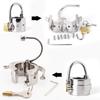 Heavy Duty Ball Stretcher Metallverriegelungsgewicht Edelstahl Spike Cock Ring Hodensack Stretcher CBT Penisring Sexspielzeug für Männer