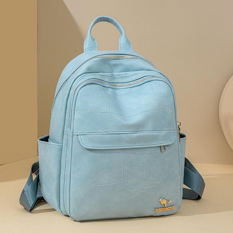 New PU Leather Women's Backpack - Minimalist Retro Design, Suitable for Commuting and Street Style, Chic and Fashionable Multifunctional Bag