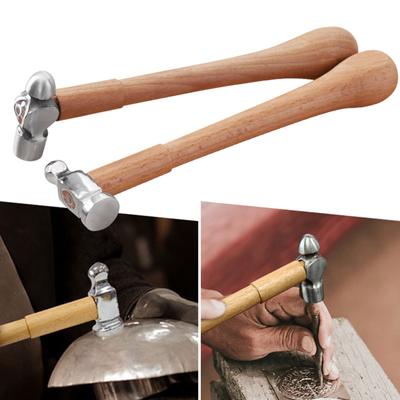 Kugelhammer mit Holzgriff, Karbonstahl-Kugelhammer zum Schlagen von Metallarbeiten, Bauarbeiten, Holzarbeiten