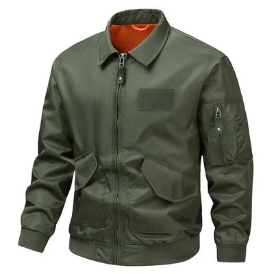 Giacca Bomber Tendenza Strada Americana da Uomo Larga Casual Primavera e Autunno Sportiva Outdoor con Bavero Giacca Corta da Lavoro