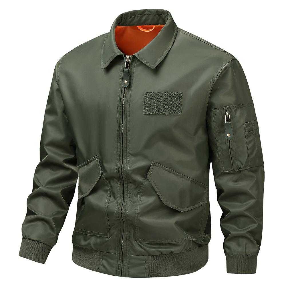 

Американский уличный тренд куртка-бомбер мужская свободная повседневная весенне-осенняя спортивная верхняя одежда с лацканами рабочая куртка короткая M