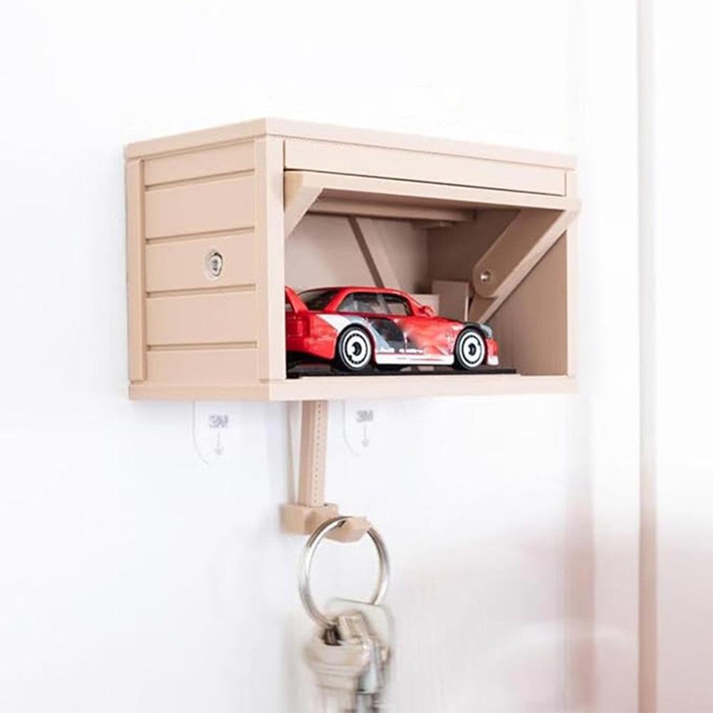 Fun Creative Key Keychain with Opening Door Wall Hanging Storage Box Space Saving Garage Key Holder for Wall Decoration Ornament