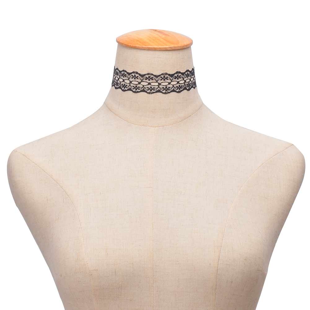 Women Creative Lace Hollow Choker Simple Exquisite Wide Necklace Ornament