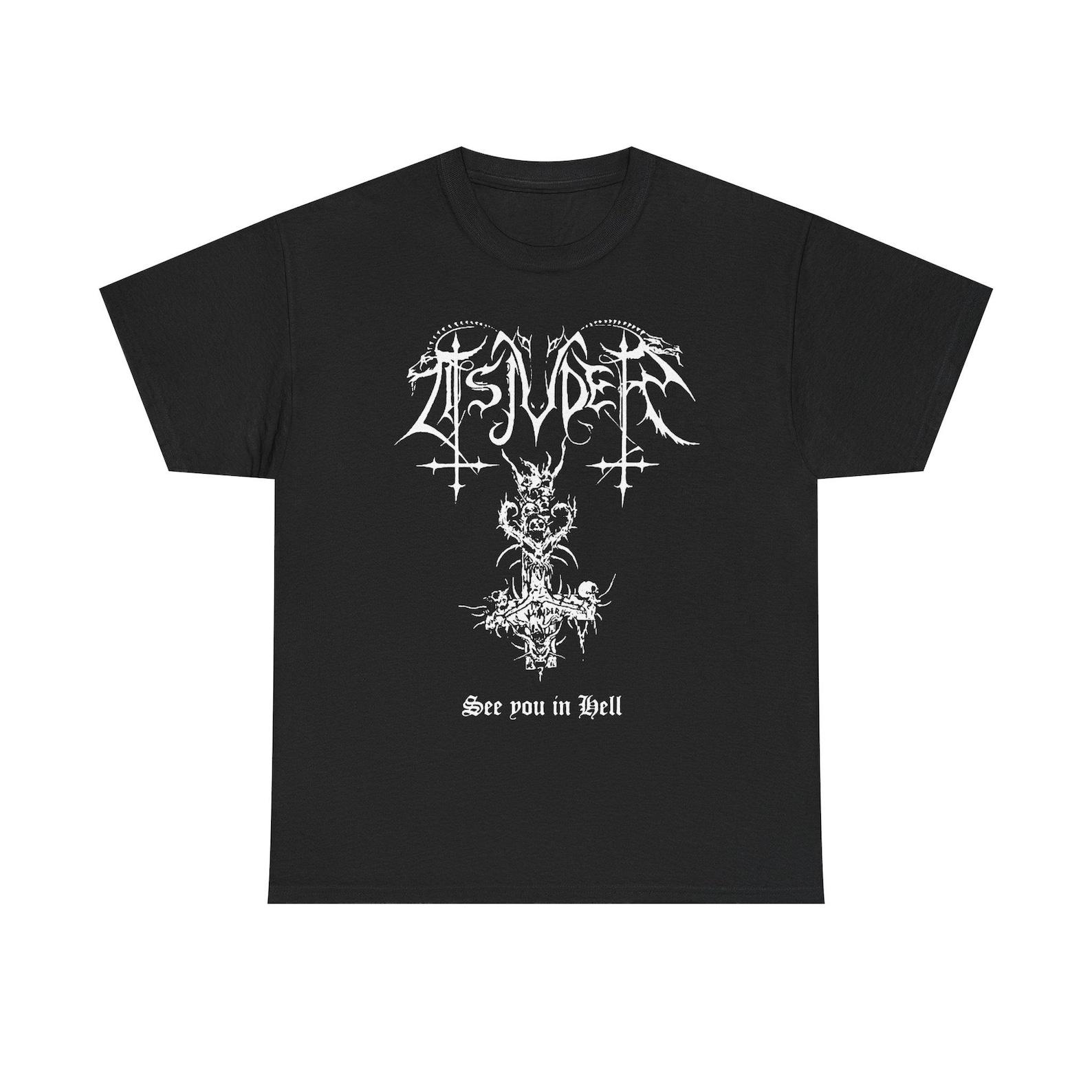 Tsjuder See You In Hell Black Metal Band Shirt Norwegian Extreme Metal Tee 100