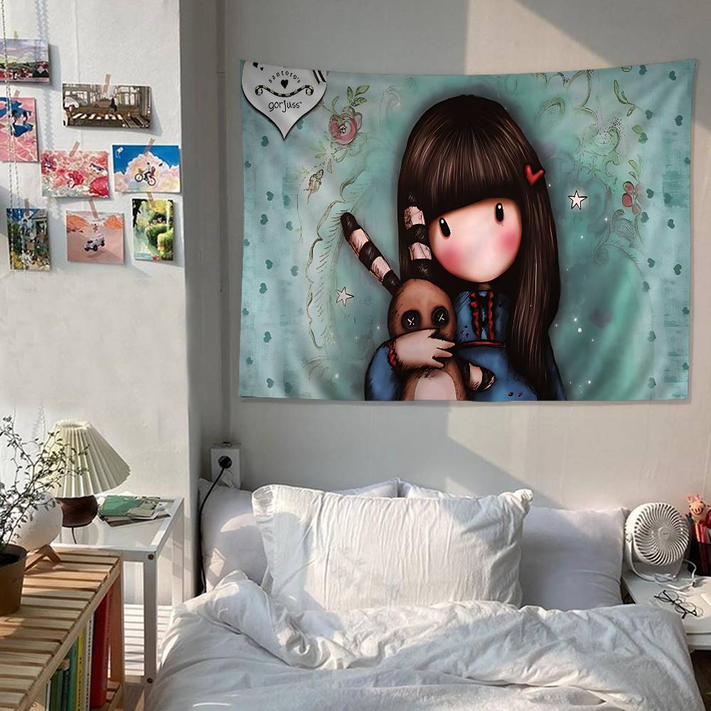 Cartoons SSantoro Gorjuss Hanging Bohemian Tapestry Bohemian Wall Tapestries Mandala Kawaii Room Decor