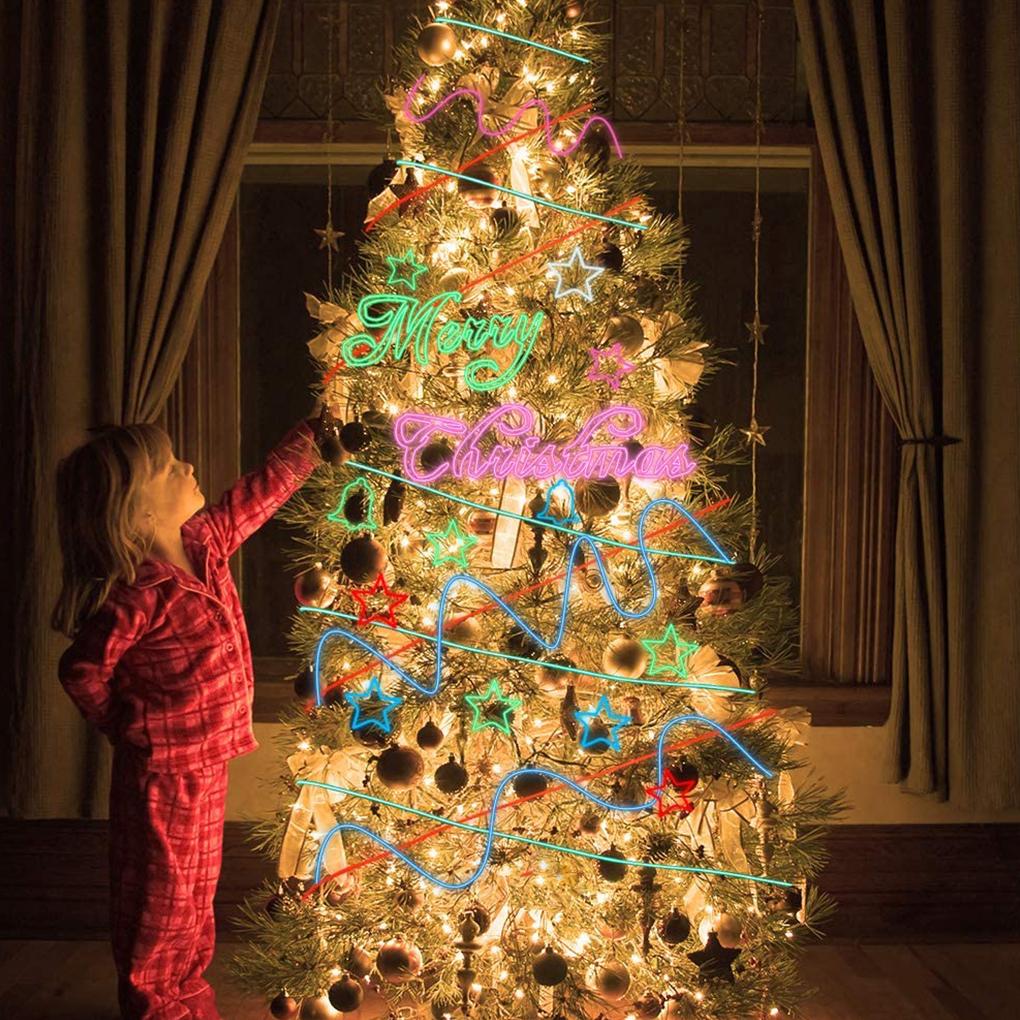 Flexible Water Resistant Glow String with USB Controller Steady/Quick Flashing LED Light Rope Tube 9ft