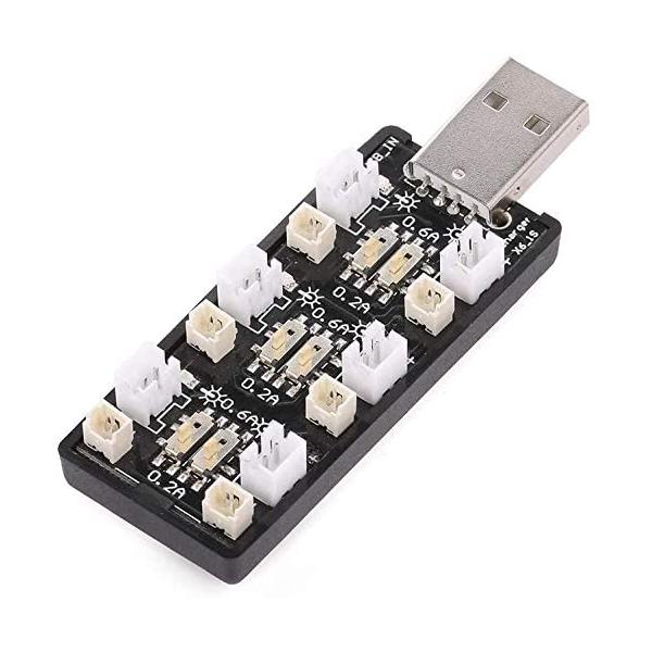 1S LiPo USB Charger | 6 Independent Channels | Compatible with RC Drones & Helicopters | Micro JST 1.25 & JST-PH 2.0 Connectors | Black