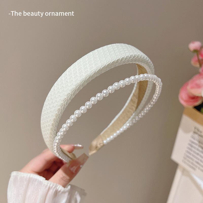 Korean Fashion Headband Simulation Pearl Sponge Hairbands For Women Girl Hair Band Female Hair Hoop Headwear Hair Accessories
