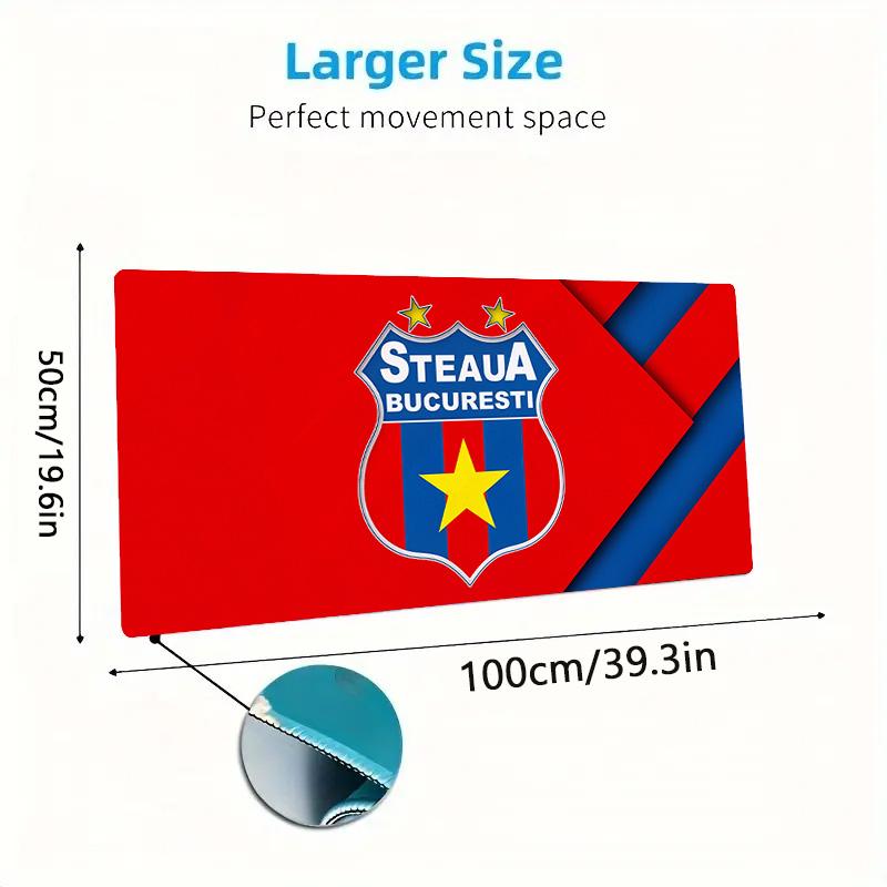 FCSB Print Cushion Non-slip Laptop Tablet Big Mousepad XXL Mat Mini PC Playmat With Lock edge