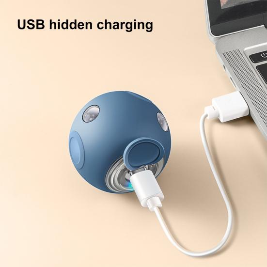 

Интерактивная игрушка-мяч для кошек Yousheng, стимулирующая охотничьи инстинкты, устойчивая к укусам, избавляющая от скуки, скрытый зарядный порт, катящиеся шарики для домашних кошек