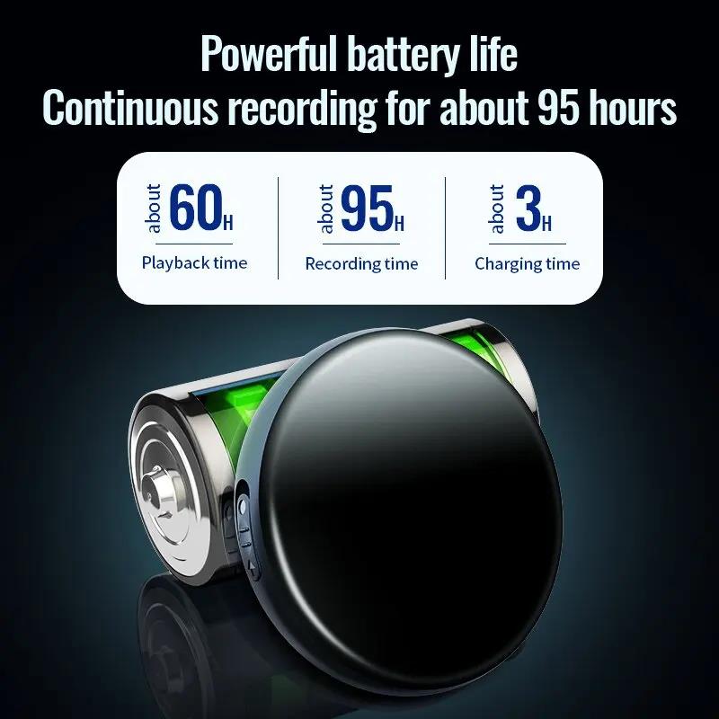 4-64GB 100Hour Digital Voice Recorder Activated USB Flash Driver Magnet Dictaphone HD Noise Reduce Sound Audio Record MP3 Player 6