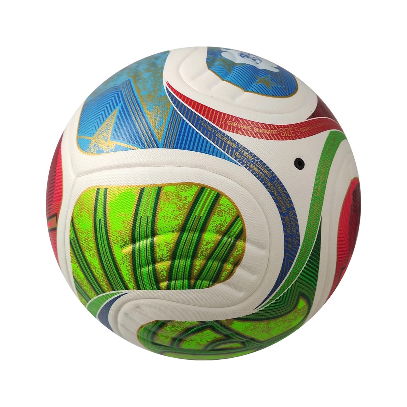 

Size 5 PU Bonded Soccer Ball for Adult Training Competition Exam Practice Durable Construction Design One Size