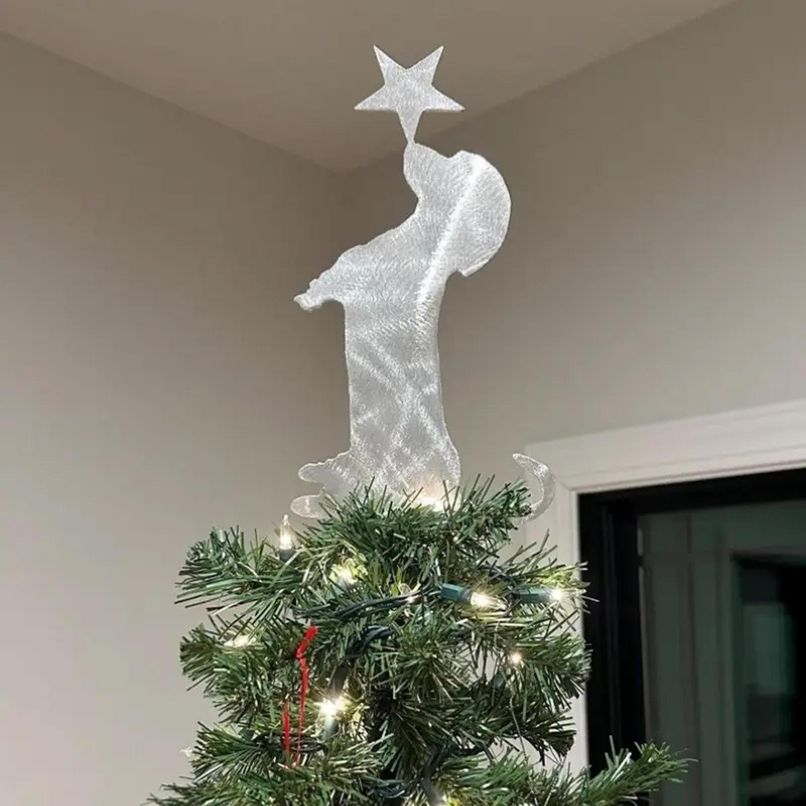 Christmas Dachshund Dog Tree Topper with Star Dachshund Dog Christmas Tree Home Decoration for Holiday Party Gift China Mainland