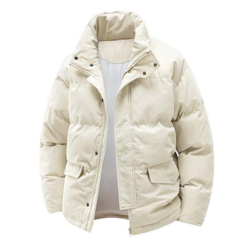 

Stand-up collar padded jacket for men and women, loose solid color thickened padded jacket in winter, couple s padded jacket for men 5XL