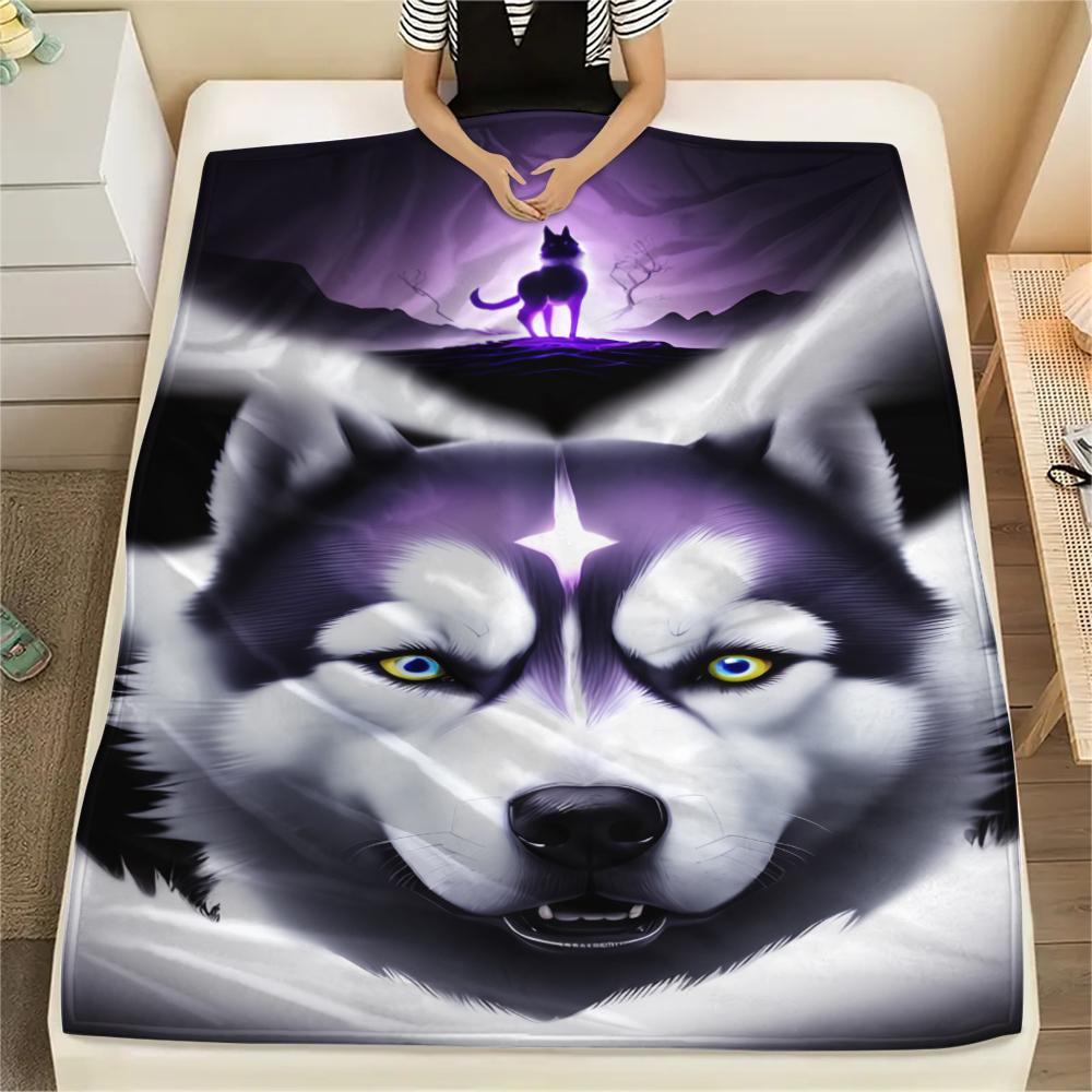 1 ks Flanelová deka s kresleným potiskem, Vysoce kvalitní, Pohodlná pro všechna roční období, Domácí dekorace, Teplo a pohodlí, Perfektní jako vánoční dárek k narozeninám