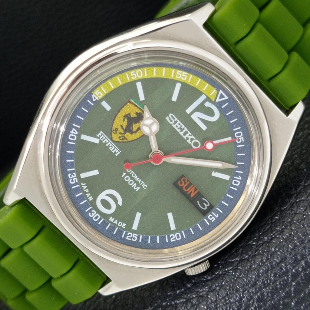 

АВТОМАТИЧЕСКИЕ ВИНТАЖНЫЕ МУЖСКИЕ ЧАСЫ SEIKO JAPAN 7009A С ЦИФЕРБЛАТОМ FERRARI a700442-5 R203-a700442