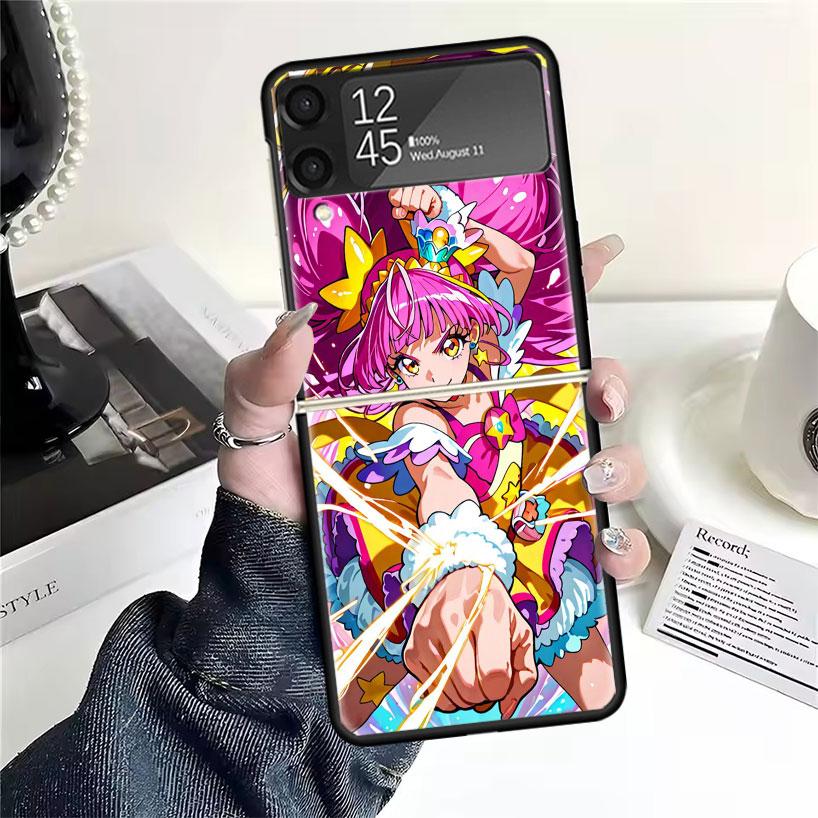 Pretty Cure Anime Cases For Samsung Galaxy Z Flip 4 5 6 7 3 Z Flip7 Flip6 Flip4 Flip5 Flip3 5G Hard Shockproof Fundas Cover