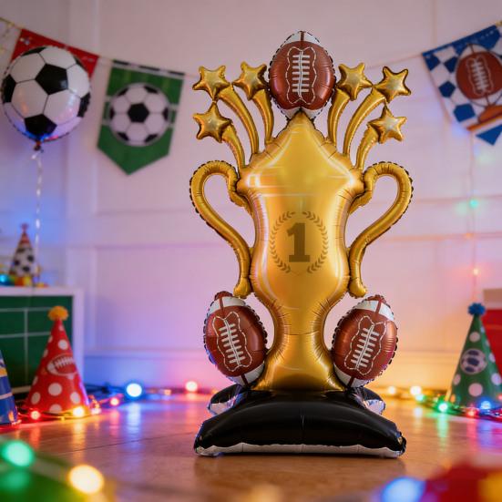 Football Balloons Extra Large Inflatable Football Balloon for Party Decorations Football Birthday Game Day Celebration Indoor Outdoor Photo Backdrop