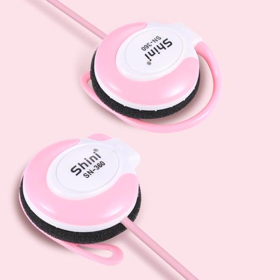 Q360 Drátová sluchátka s mikrofonem Ovládání na kabelu Jasná barva 3,5mm Sluchátko s ušním háčkem Sluchátko do ucha pro telefon