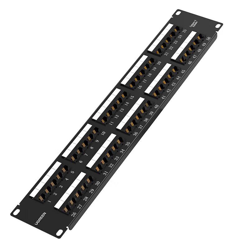 

UGREEN 50-Port 3U Gold-Plated Modular Voice Patch Panel