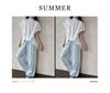 LUXI Women's Tencel Linen Elastic Waist Wide-Leg Summer Pants