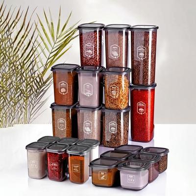 Airtight Food Storage Container Sets – Transparent BPA-Free Pantry Organizer, Stackable Leakproof Snack Jars for Kitchen
