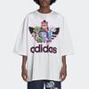 adidas Originale Cartoon-Print Lockerer Rundhalsausschnitt Kurzarm T-Shirt Herren Tops Weiß HB2964