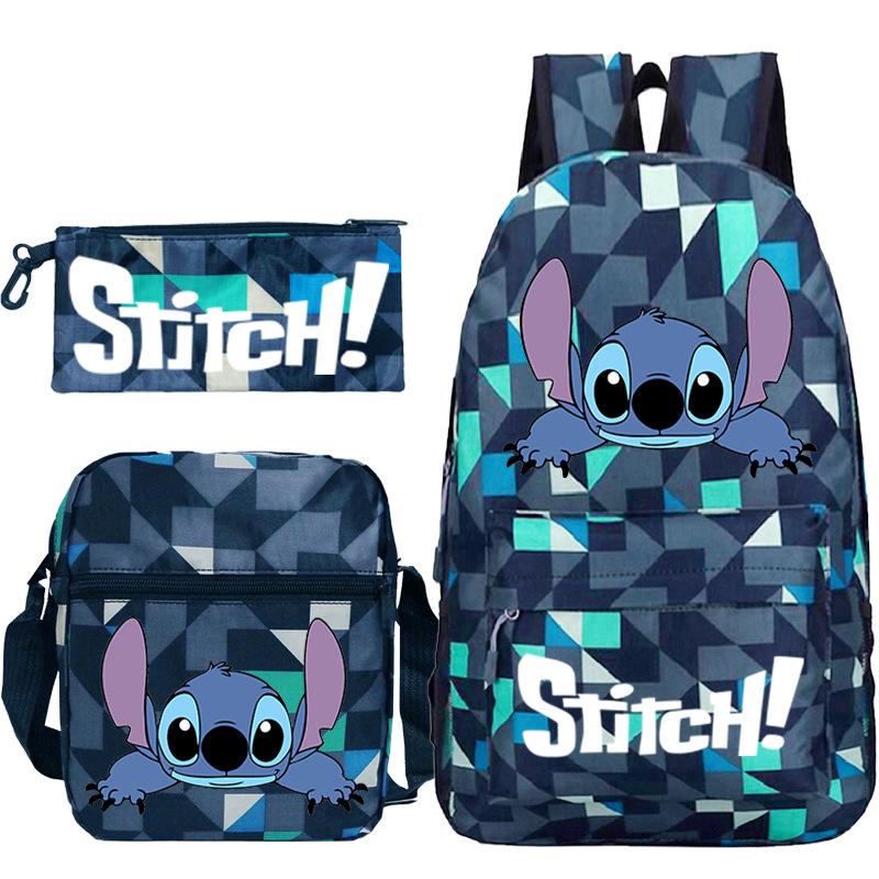 Children'S Backpack Cartoon Printed Schoolbag Shoulder Bag Pencil Case Set
