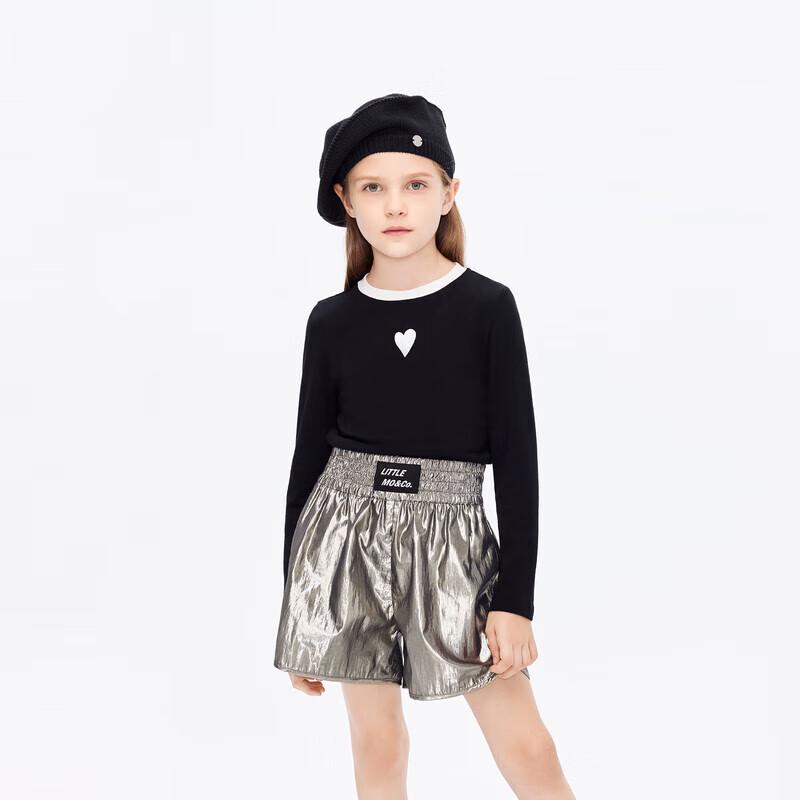 little MO&Co. Girls Anti-bacterial Heart Long Sleeve T-Shirt 110