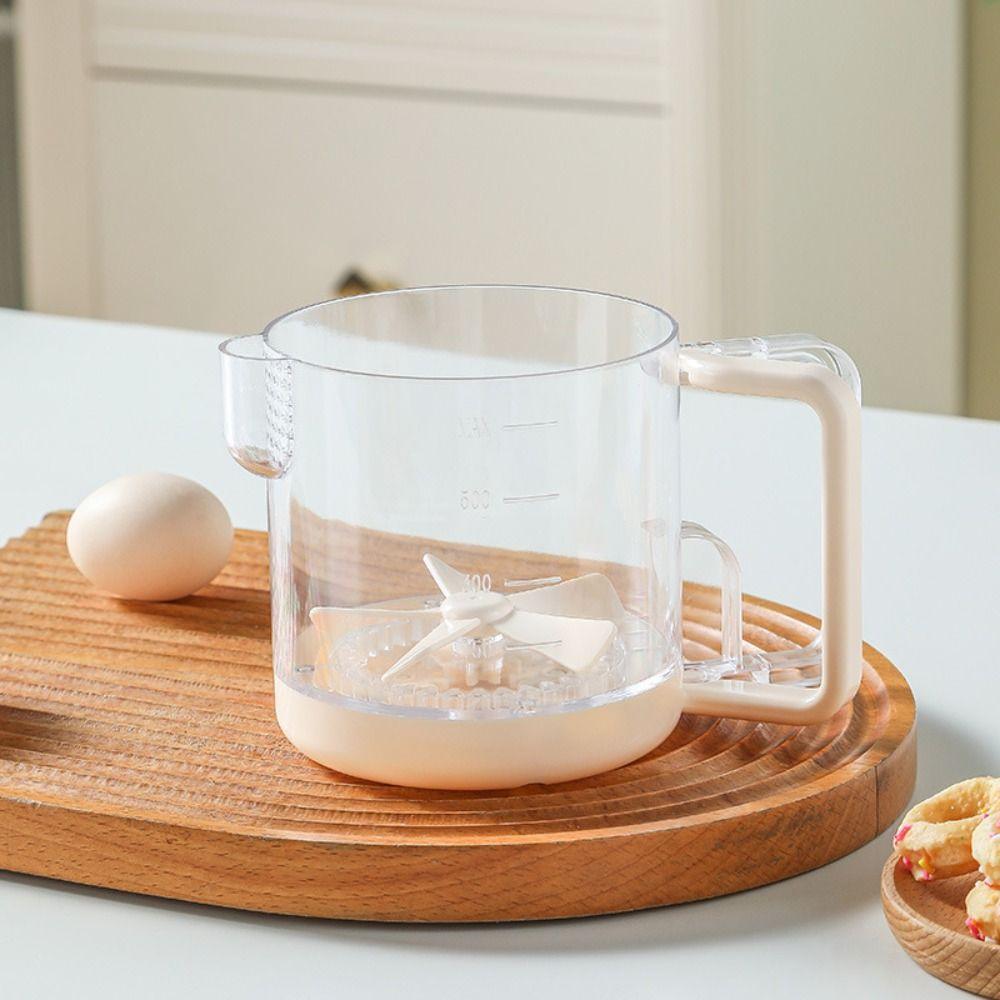 Large Capacity Manual Egg Mixer Semi-Automatic Cream Whisk Creative Egg Mixing Cup Baking Tool