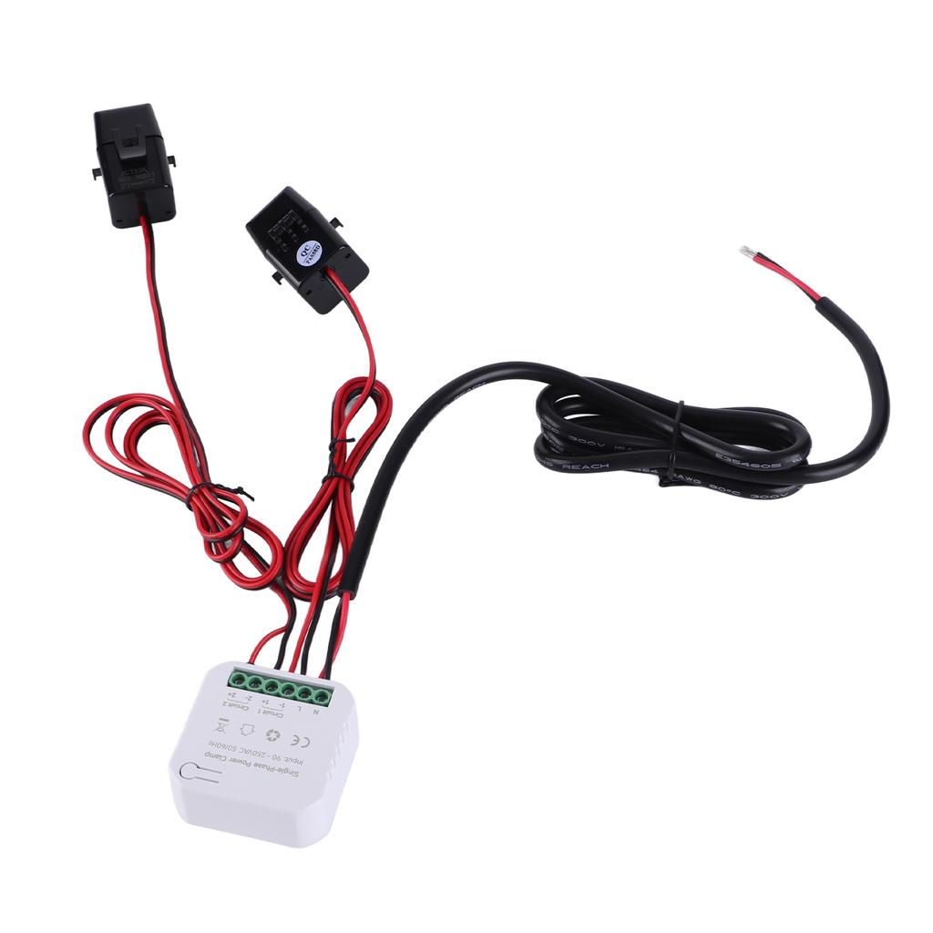 WiFi Single Phrase Energy Meter with Clamp Electricity Power Consumption Monitor for Tuya 90‑250VAC