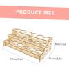 Wooden Paint Rack Organizer for Pigment Bottles and Art Supplies Display Shelf Compact Storage for Crafting and Painting Supplie