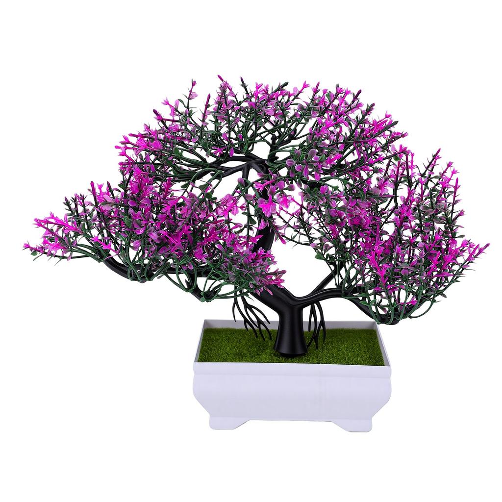 Mini Bonsai Tree Artificial Bonsai Faux Potted Plant No Maintenance Tabletop Decor for Office Home Desk Shelf