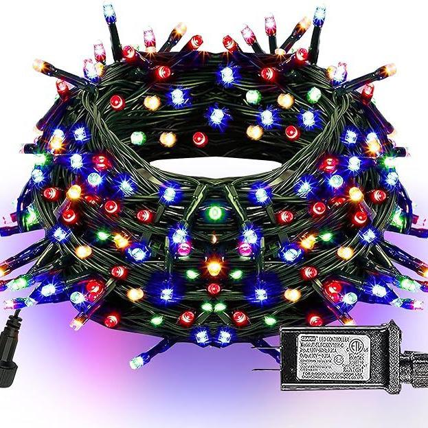 24V US Standard Flashing Color String Lights for Outdoor Trees and Balconies - Starry Festival Decoration, Low Voltage