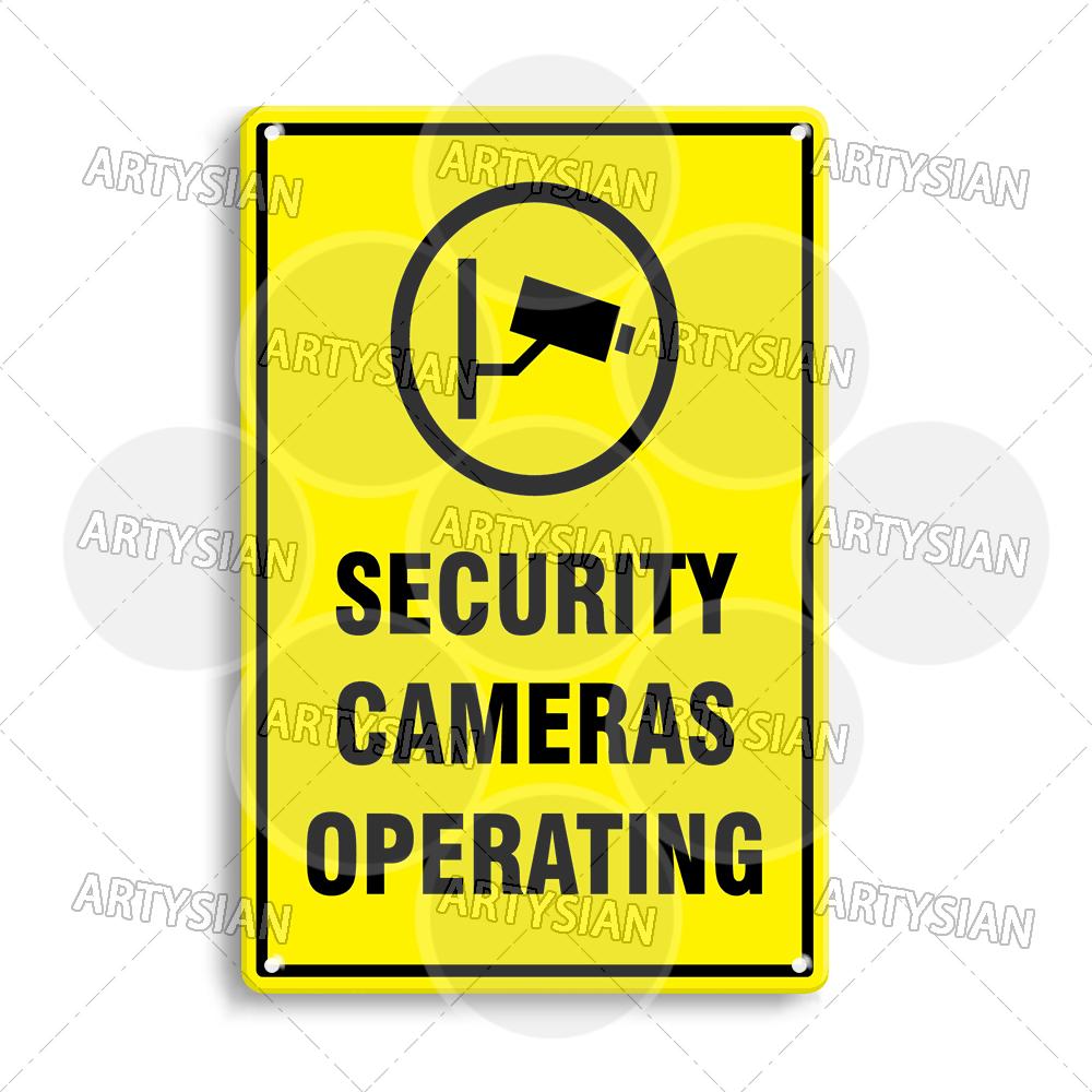 CCTV Surveillance Metal Sign Shop Security Plaque Camera Monitoring Shoplifting Warning Crime Deterren Safety Alert 24-Hour