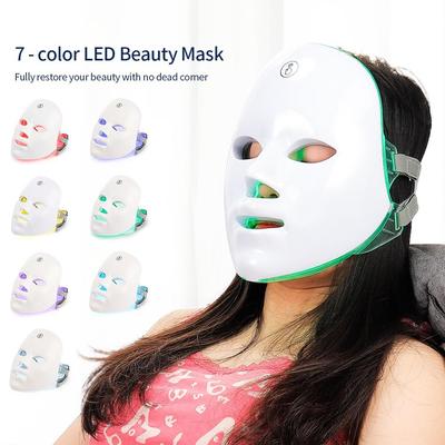 7 Colors Led Facial Mask Beauty Machine Spectrometer Light Photon Rejuvenation Therapy Acne Wrinkle Korean Home Removal Beauty Skin Care
