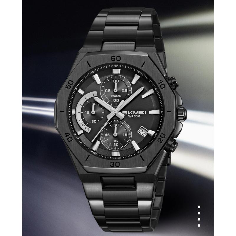 Skmei Men Watch Business Militray Wristwatch 6-Hand Chronograph Quartz Casual Fashion Luxury Relogio Masculino