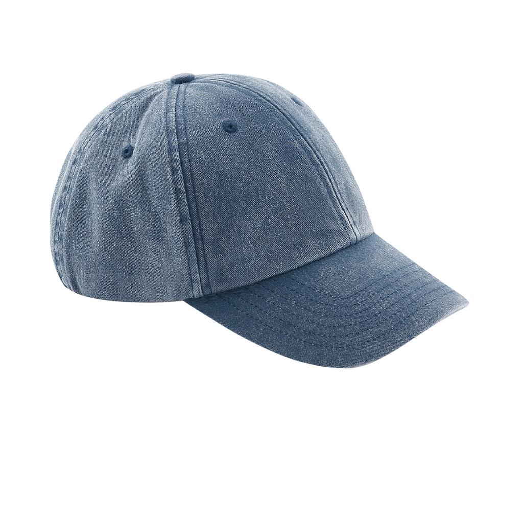 Beechfield Unisex Low Profile Vintage Denim-Look Cap (Pack of 2)