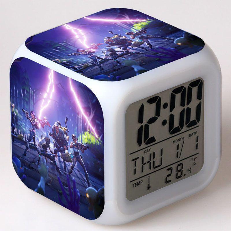 Colorful Multi-function Digital Alarm Clock With Led Display And Thermometer