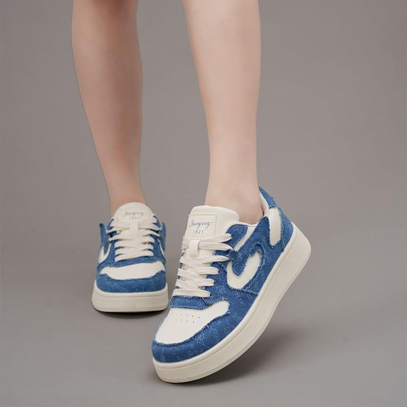 Fashionable and versatile women's casual sneakers - Breathable soft elastic thick sole with high arch support not tired feet comfortable shoes
