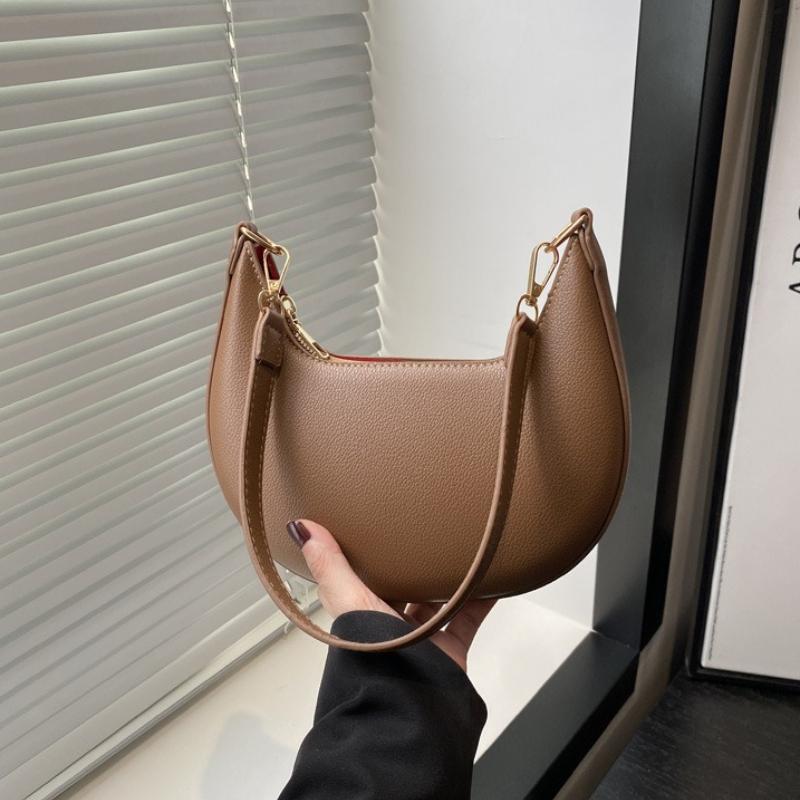 Womens Fashion Pebbled Leather Comfortable Armpit Tote Bag Versatile Underarm Shoulder Purse with Detachable Strap Daily Commute