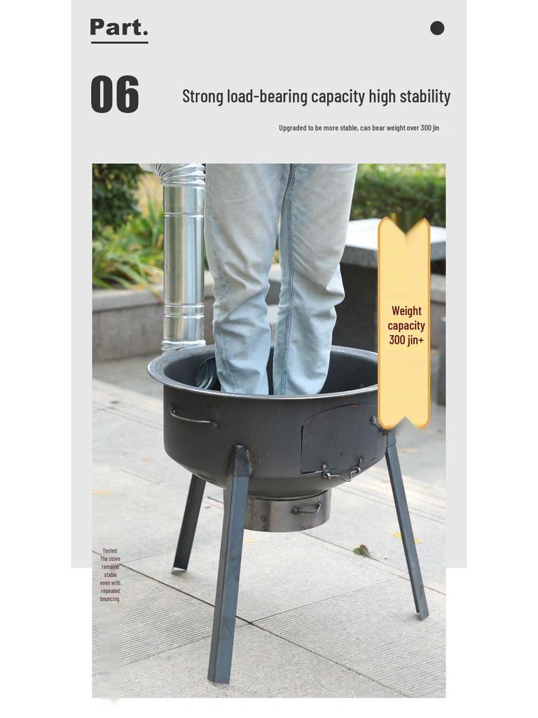 Portable Outdoor Firewood Stove For Rural and Household Use