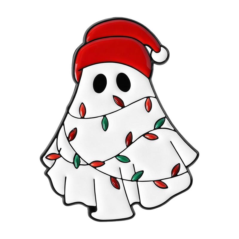

Halloween Christmas Enamel Pins Snowman Boo Ghost Brooches Lapel Badges Clothes Cartoon Funny Punk Jewelry Gift for Kids Friends