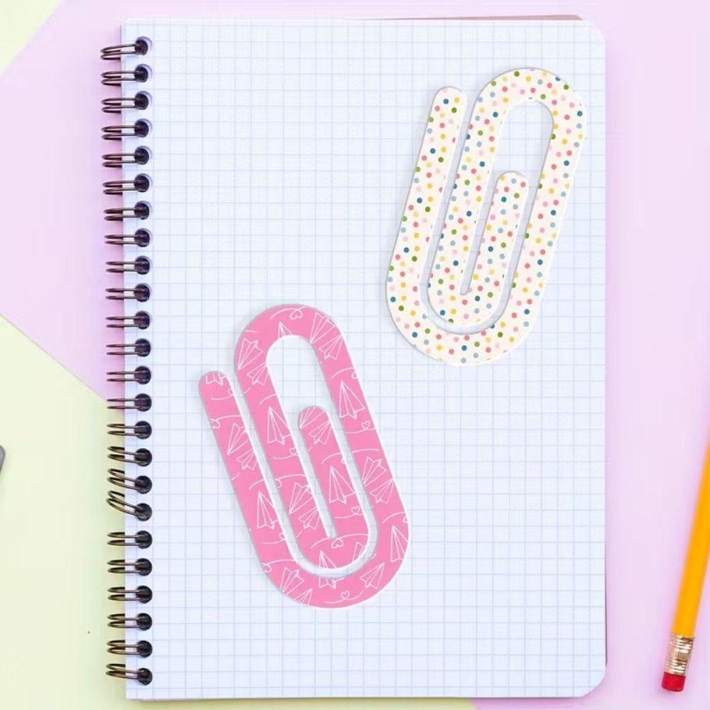 4pcs Classroom Theme Paperclip Bookmark Acrylic Notebooks Paper Clips  Note Decor