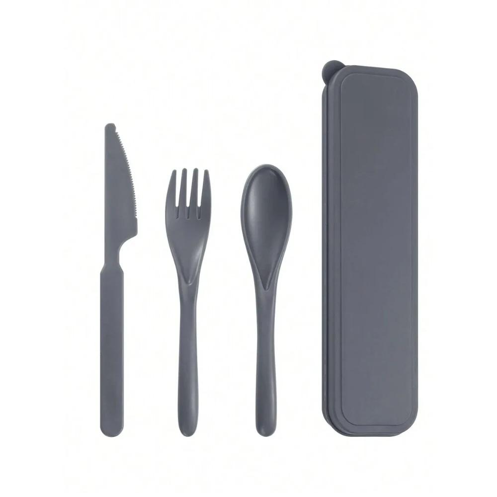 1pcs Plastic knife, fork and spoon cutlery set, reusable, portable cutlery, suitable for school, outdoor, camping, office