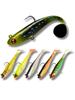 Fishing Lure Set, Shrimp, Shad, Worm, Realistic Bait, Bass Hook, Luminous, Soft (64B-9cm/12.5g)