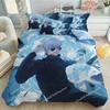 Animatie Jujutsu Kaisen Beddengoed set Satoru Gojo Dekbedovertrek Zacht Dekbedovertrek en Kussensloop voor Tieners Eenpersoons Dubbel Queen King