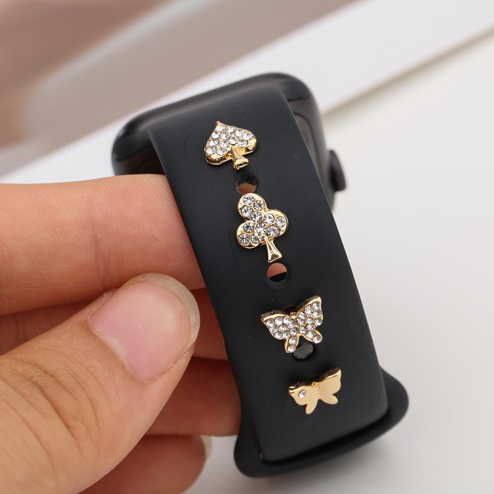 Metal Diamond Nails Decorative Ring Wristbelt Charms Strap Accessories Watch Band Ornament